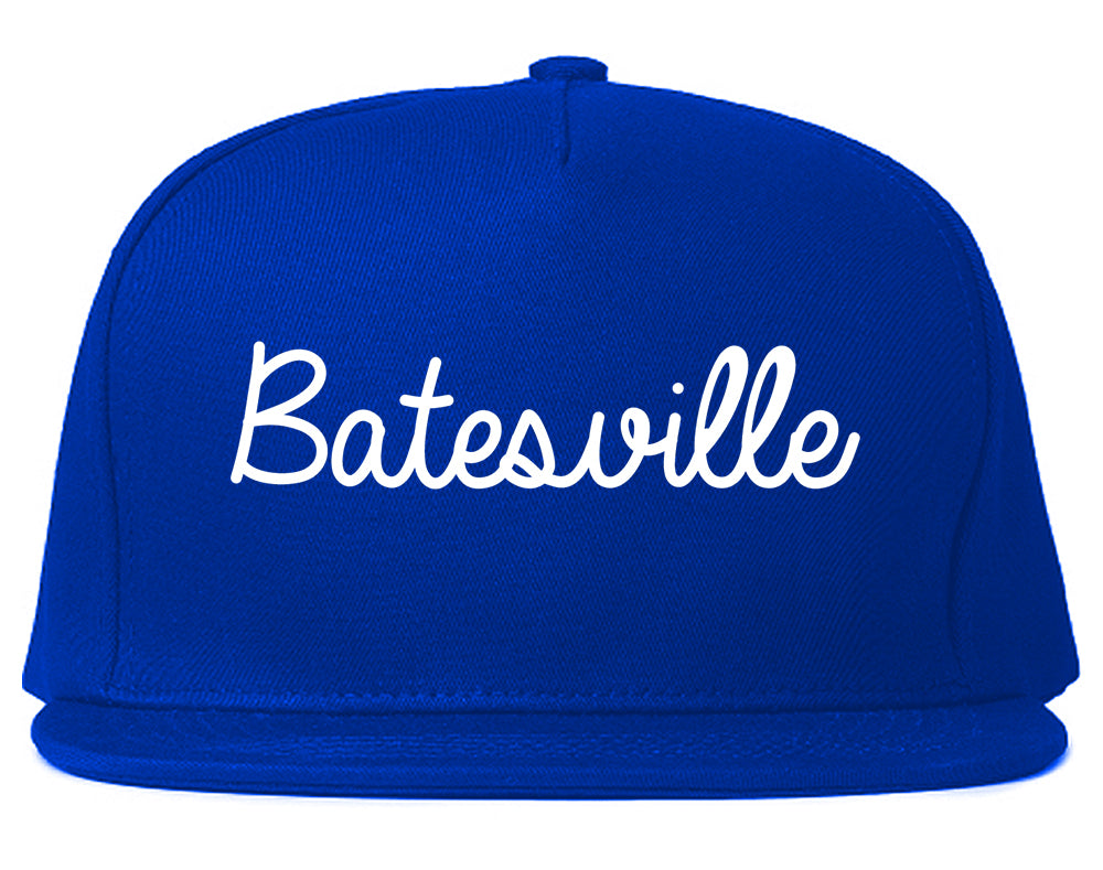 Batesville Mississippi MS Script Mens Snapback Hat Royal Blue