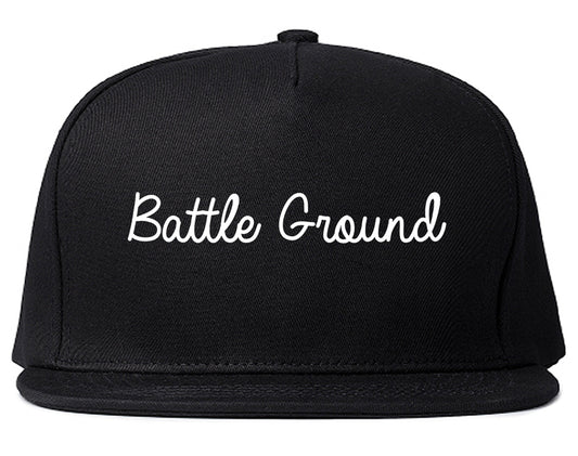 Battle Ground Washington WA Script Mens Snapback Hat Black