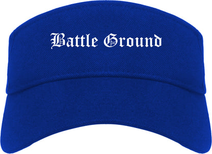 Battle Ground Washington WA Old English Mens Visor Cap Hat Royal Blue