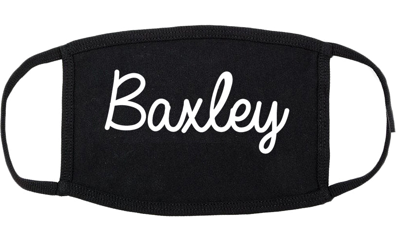 Baxley Georgia GA Script Cotton Face Mask Black