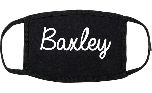 Baxley Georgia GA Script Cotton Face Mask Black