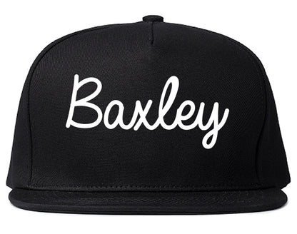 Baxley Georgia GA Script Mens Snapback Hat Black