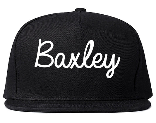 Baxley Georgia GA Script Mens Snapback Hat Black