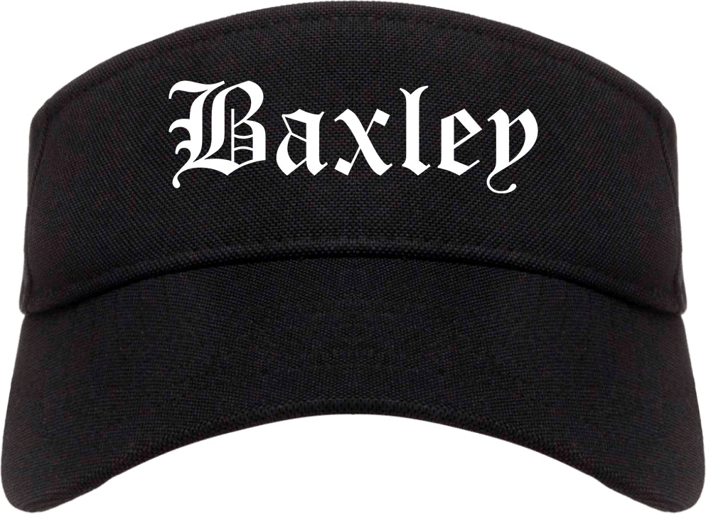 Baxley Georgia GA Old English Mens Visor Cap Hat Black