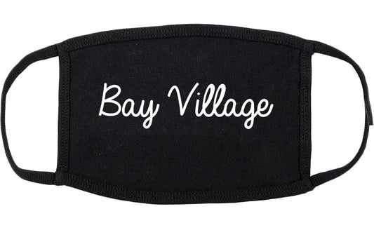 Bay Village Ohio OH Script Cotton Face Mask Black
