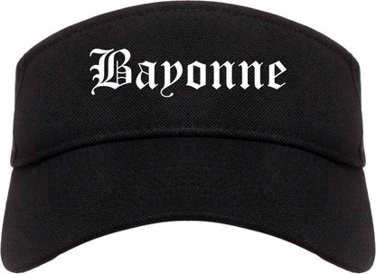 Bayonne New Jersey NJ Old English Mens Visor Cap Hat Black