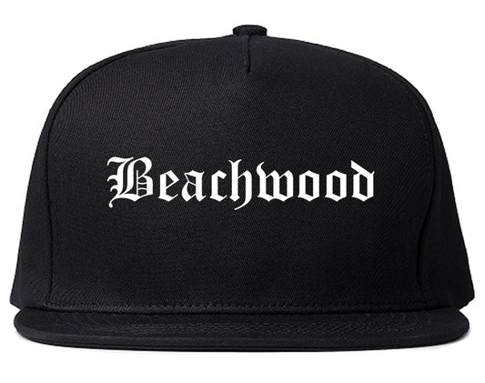 Beachwood Ohio OH Old English Mens Snapback Hat Black