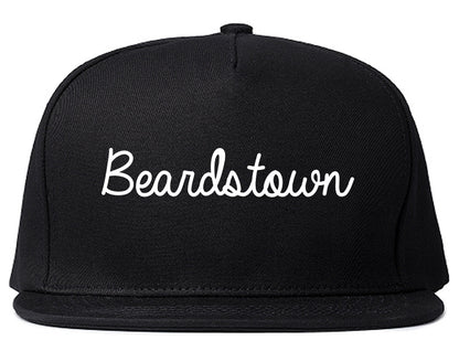 Beardstown Illinois IL Script Mens Snapback Hat Black