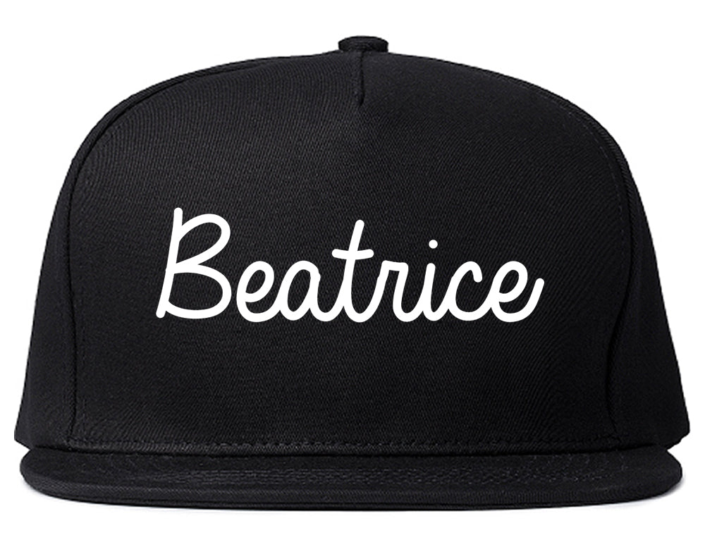 Beatrice Nebraska NE Script Mens Snapback Hat Black