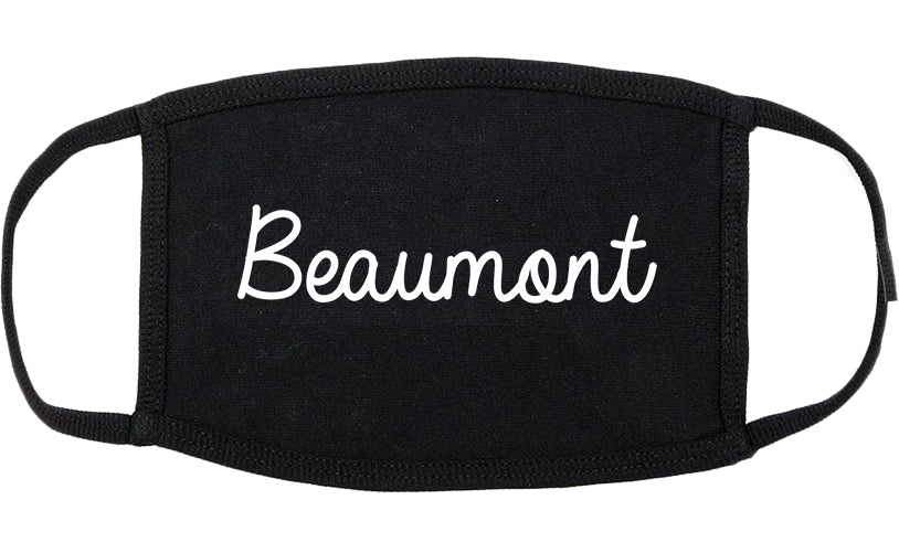 Beaumont California CA Script Cotton Face Mask Black