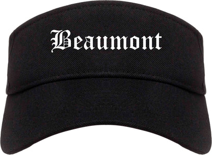 Beaumont California CA Old English Mens Visor Cap Hat Black