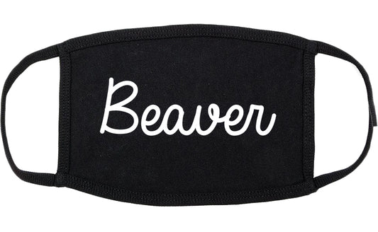 Beaver Pennsylvania PA Script Cotton Face Mask Black