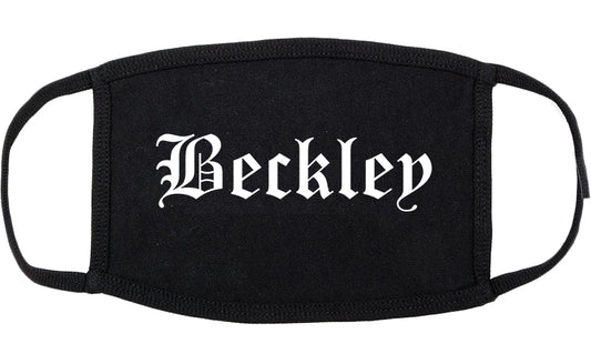 Beckley West Virginia WV Old English Cotton Face Mask Black
