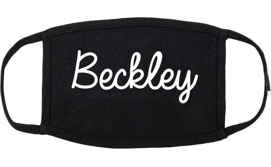 Beckley West Virginia WV Script Cotton Face Mask Black