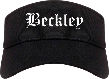Beckley West Virginia WV Old English Mens Visor Cap Hat Black