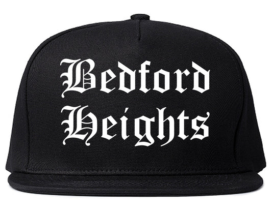 Bedford Heights Ohio OH Old English Mens Snapback Hat Black