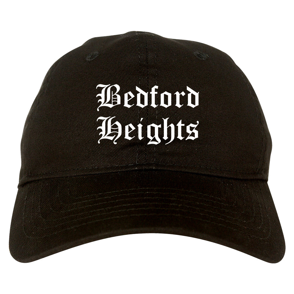 Bedford Heights Ohio OH Old English Mens Dad Hat Baseball Cap Black