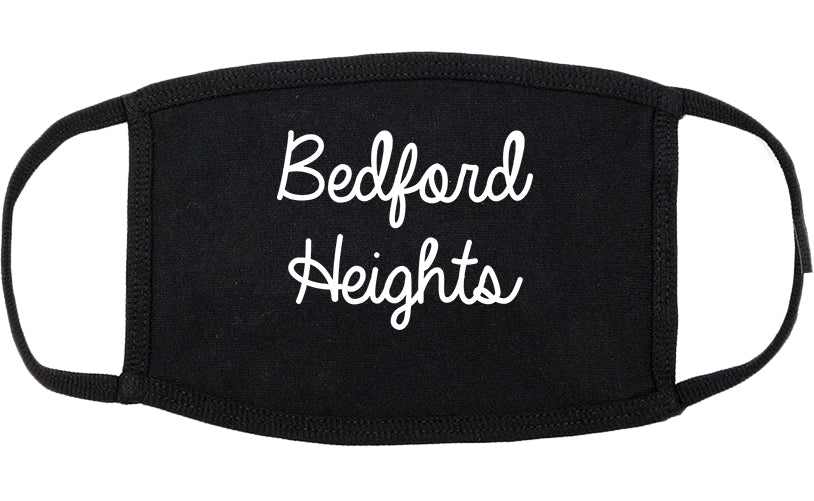 Bedford Heights Ohio OH Script Cotton Face Mask Black