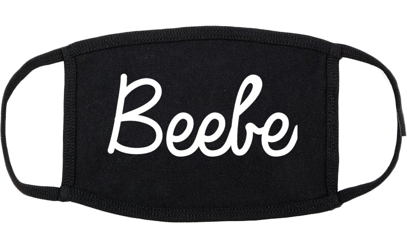 Beebe Arkansas AR Script Cotton Face Mask Black