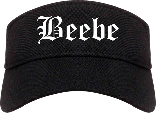 Beebe Arkansas AR Old English Mens Visor Cap Hat Black