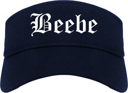 Beebe Arkansas AR Old English Mens Visor Cap Hat Navy Blue