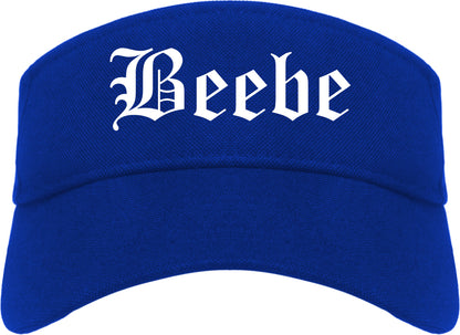 Beebe Arkansas AR Old English Mens Visor Cap Hat Royal Blue