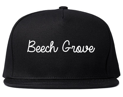 Beech Grove Indiana IN Script Mens Snapback Hat Black