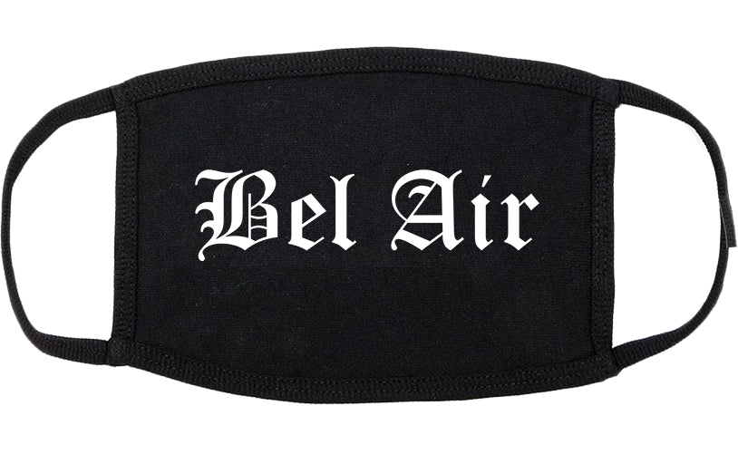 Bel Air Maryland MD Old English Cotton Face Mask Black