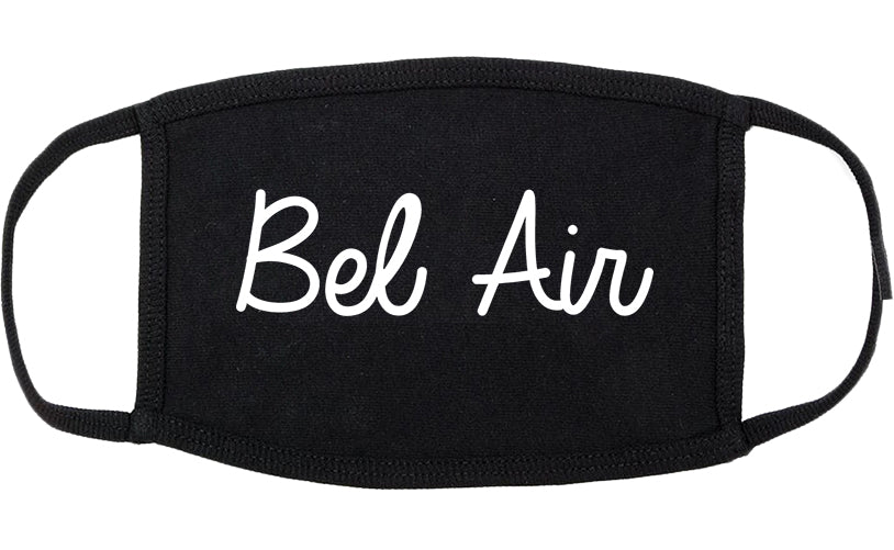 Bel Air Maryland MD Script Cotton Face Mask Black