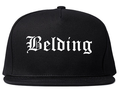 Belding Michigan MI Old English Mens Snapback Hat Black