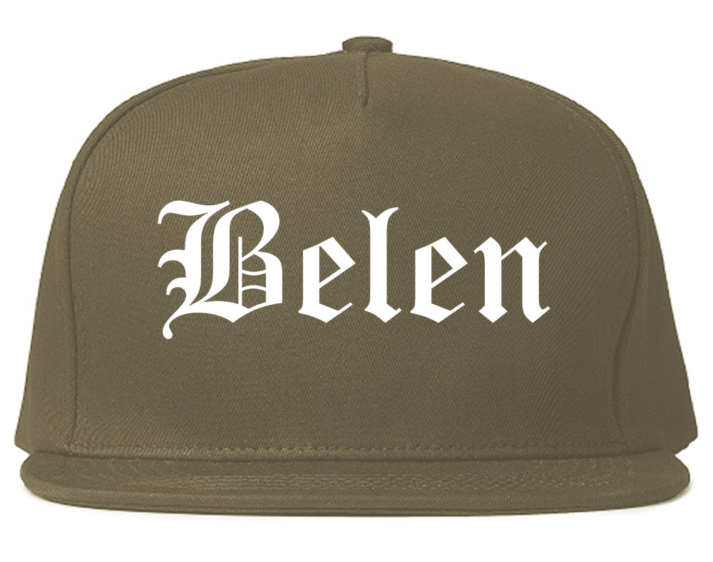 Belen New Mexico NM Old English Mens Snapback Hat Grey