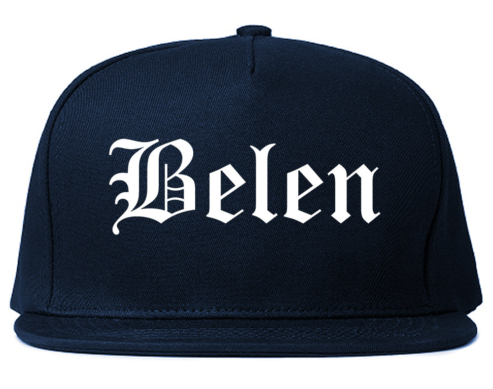 Belen New Mexico NM Old English Mens Snapback Hat Navy Blue