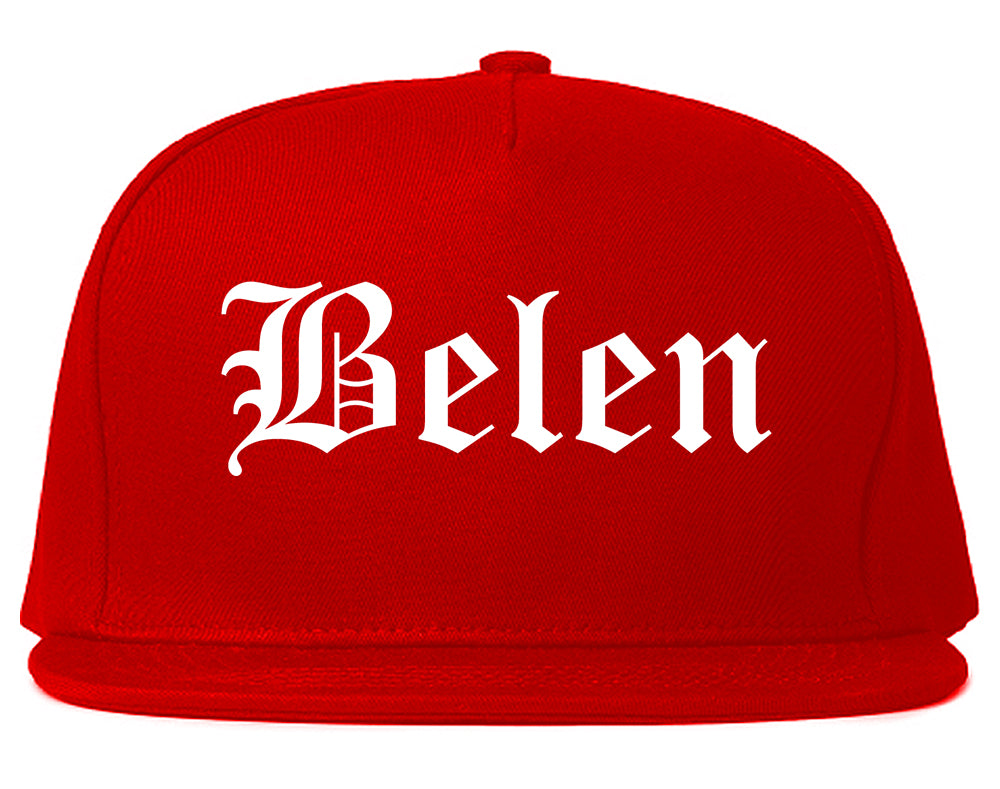 Belen New Mexico NM Old English Mens Snapback Hat Red