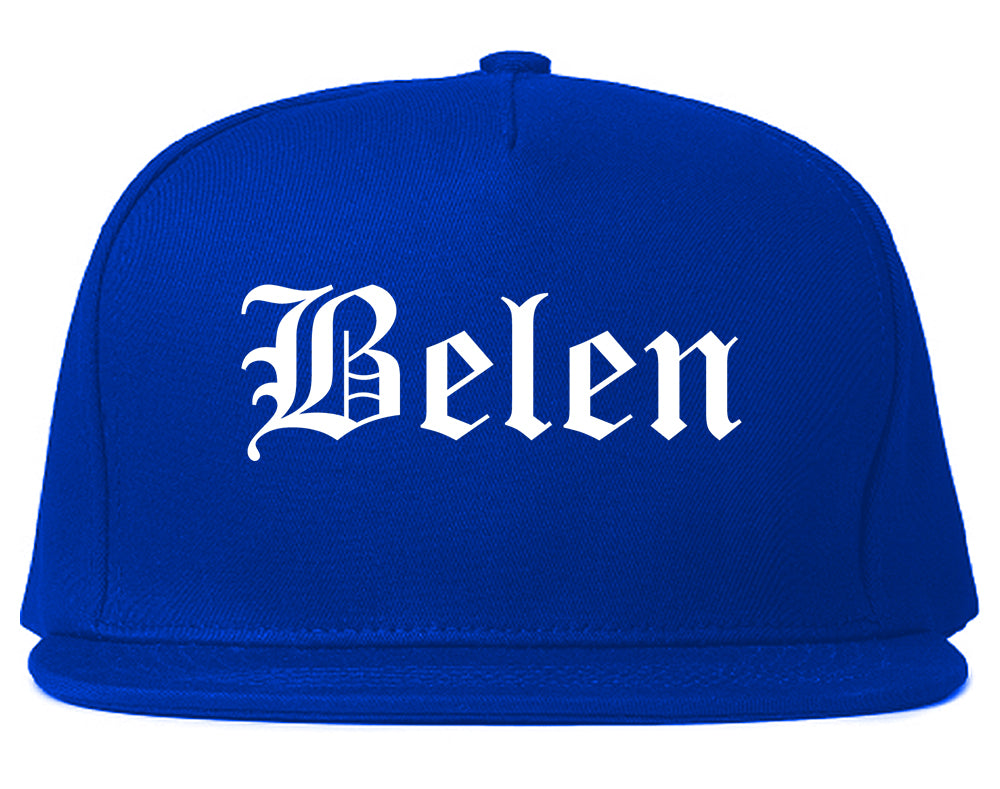 Belen New Mexico NM Old English Mens Snapback Hat Royal Blue