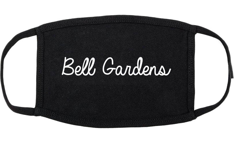 Bell Gardens California CA Script Cotton Face Mask Black