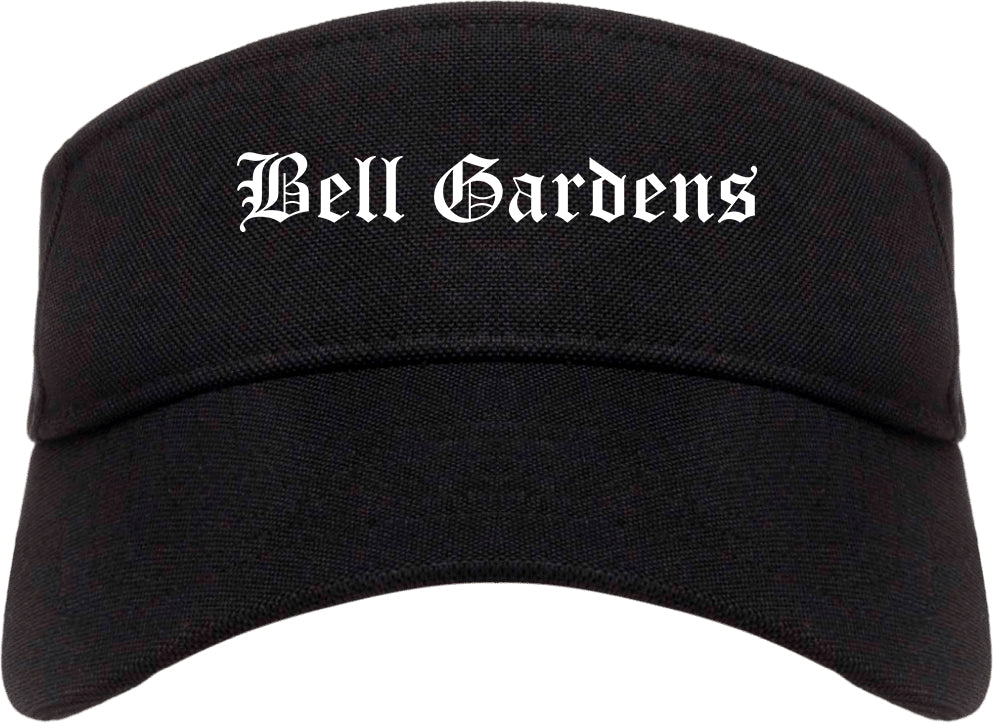 Bell Gardens California CA Old English Mens Visor Cap Hat Black