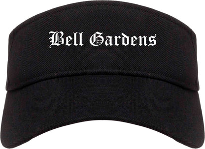 Bell Gardens California CA Old English Mens Visor Cap Hat Black
