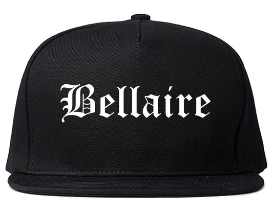 Bellaire Ohio OH Old English Mens Snapback Hat Black