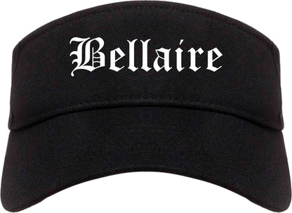 Bellaire Ohio OH Old English Mens Visor Cap Hat Black
