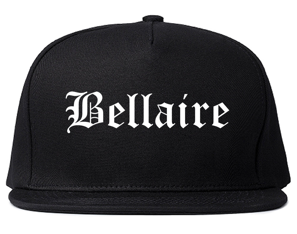 Bellaire Texas TX Old English Mens Snapback Hat Black