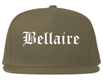 Bellaire Texas TX Old English Mens Snapback Hat Grey