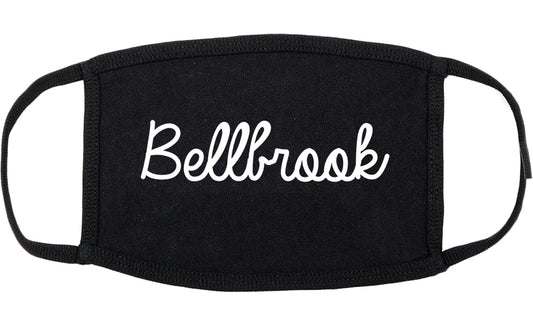 Bellbrook Ohio OH Script Cotton Face Mask Black