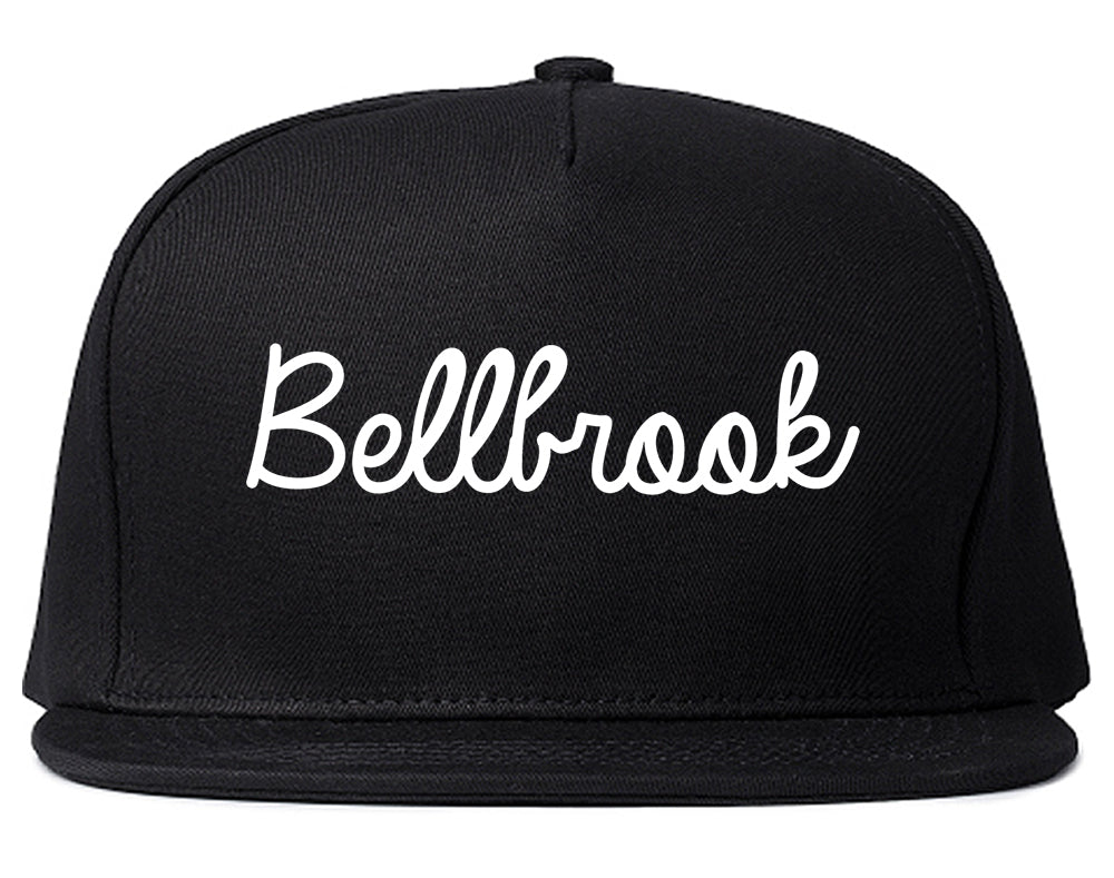 Bellbrook Ohio OH Script Mens Snapback Hat Black