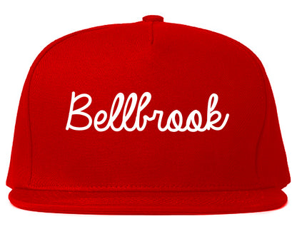 Bellbrook Ohio OH Script Mens Snapback Hat Red