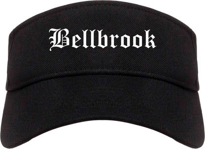 Bellbrook Ohio OH Old English Mens Visor Cap Hat Black