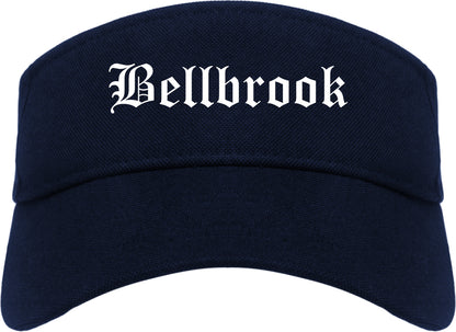 Bellbrook Ohio OH Old English Mens Visor Cap Hat Navy Blue