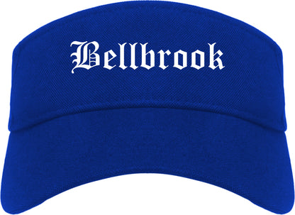 Bellbrook Ohio OH Old English Mens Visor Cap Hat Royal Blue