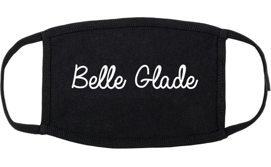 Belle Glade Florida FL Script Cotton Face Mask Black