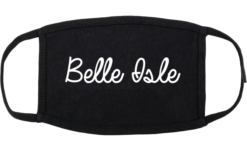 Belle Isle Florida FL Script Cotton Face Mask Black