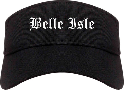Belle Isle Florida FL Old English Mens Visor Cap Hat Black